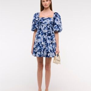 Abercrombie & Fitch Blue Floral Mini Dress